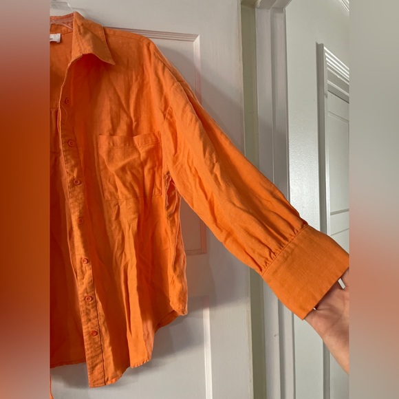 Starlow Orange Button Up - Picture 7 of 9